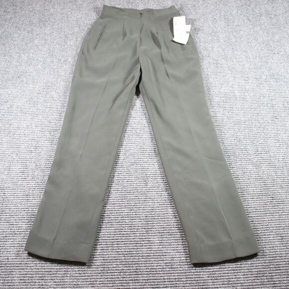 ICE CUBE by Michael Dress Pants NWT 0 Olive High Waist Pleated Made in USA - Picture 1 of 11